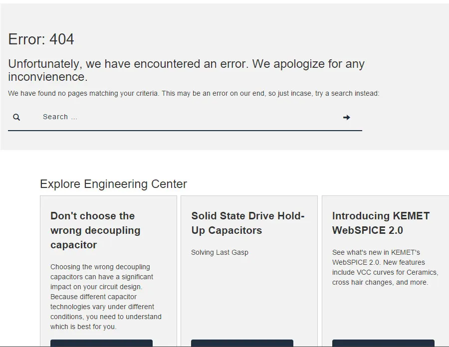 Engineering Center 404 page