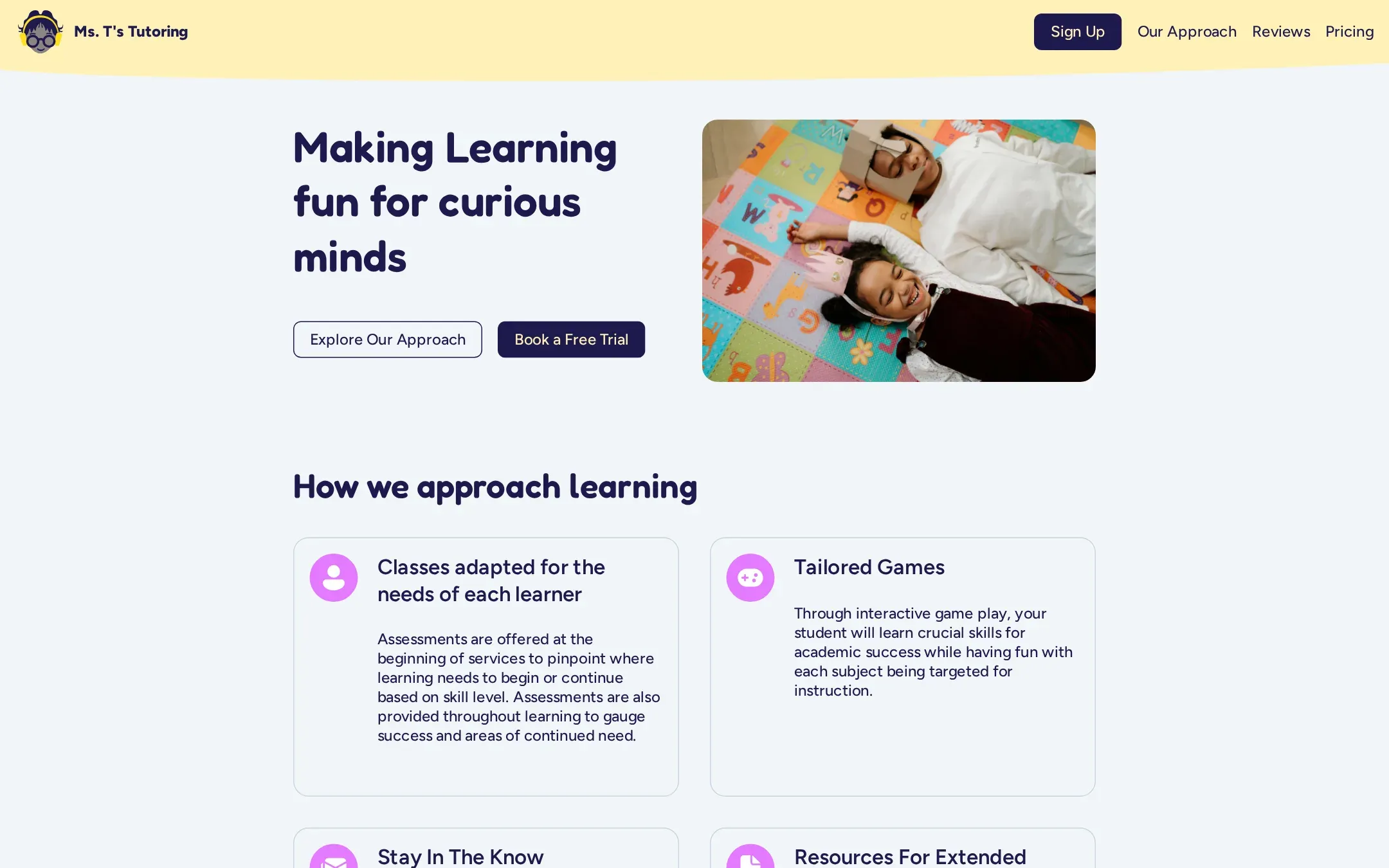 Ms. T's Tutoring home page
