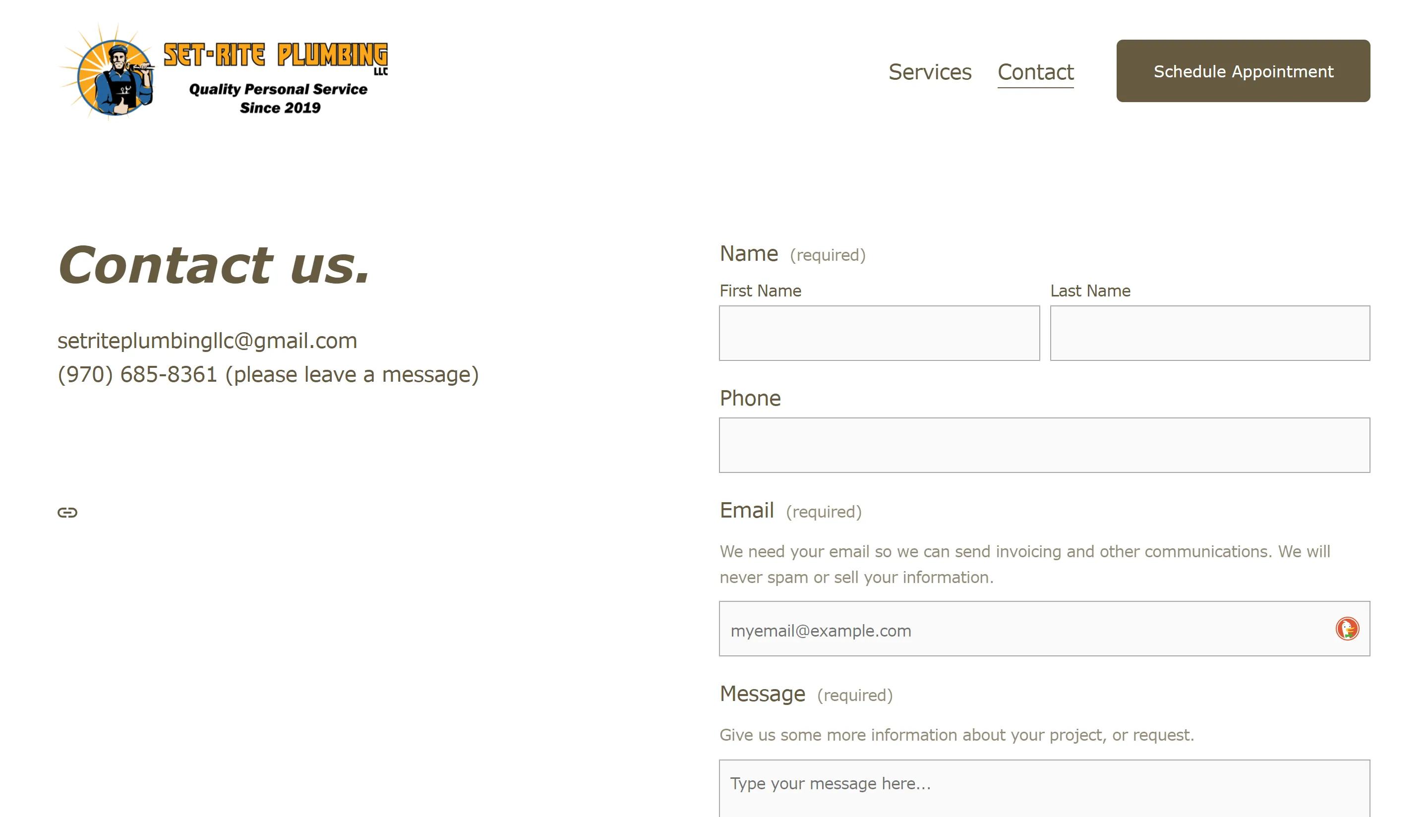 Set-Rite Contact Form