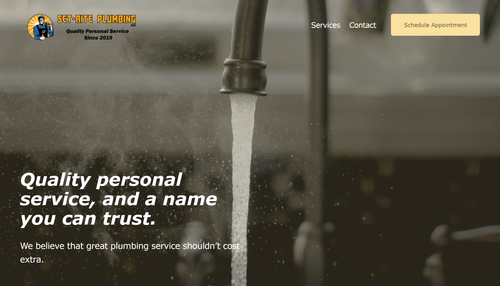 Set-Rite Plumbing Home page